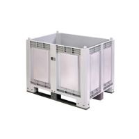 Zárt oldalú 550 l-es box-konténer, 3 csúszótalpas