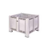 Zárt oldalú 680 l-es box-konténer, 4 lábas