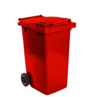 240 l-es műanyag piros szemetes