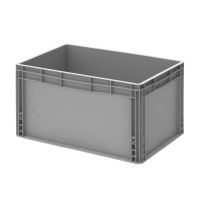 Műanyag láda 60x40x32-es, erősítetett aljú, zárt markolattal
