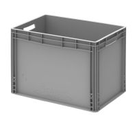 Műanyag láda 60x40x42-es, erősítetett aljú, nyitott markolattal